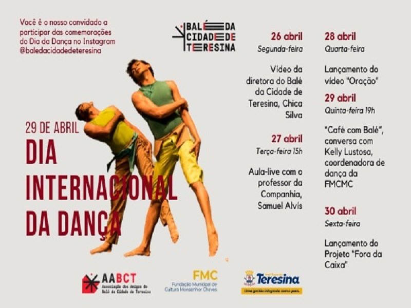 Balé da Cidade de Teresina comemora o Dia da Dança com atividades remotas