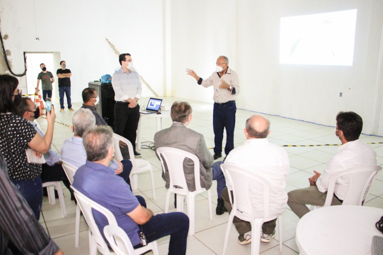 Dr. Pessoa visita obra do prédio da Strans e conhece o Projeto CCO