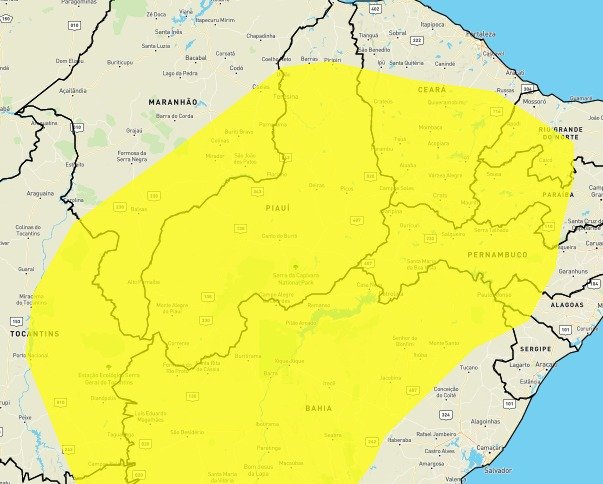 Inmet aponta baixa umidade do ar em 20% nos 198 municípios piauienses